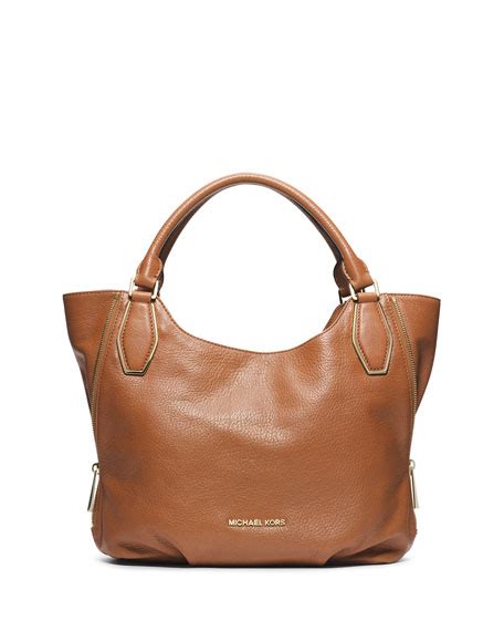 michael kors medium shoulder vanessa tote black leather|Michael Kors bag.